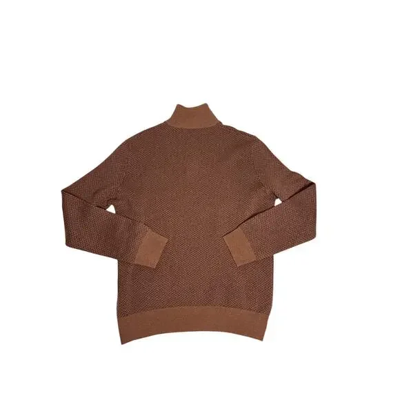 Polo Ralph Lauren Merino Wool Quarter Snap Sweater Mens Medium Brown Preppy - Picture 2 of 5
